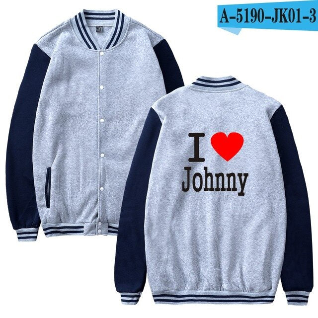 Johnny Hallyday baseball Jacket men/women uniform coat winter fashion sweatshirt warm hip hop college women Jackets clothes